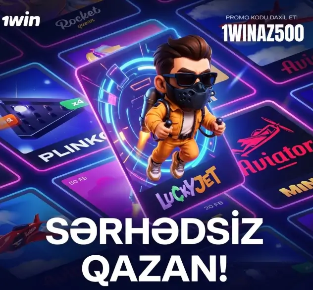 1win Azərbaycan əsas banneri: idman mərcləri, kazino oyunları kataloqu və mobil platforma imkanları
